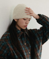 Boucle Blend Knit Beanie Ivory