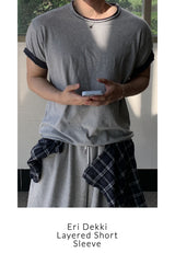 Eri dekki layered short sleeve t-shirt
