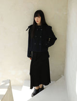 ソフト フーデッド コート(NAVY)