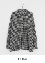 [unisex] Tail Overfit Pocket Check Shirt