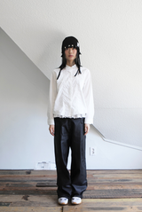 ROUND COLLAR LACE SHIRT OFF WHITE