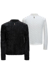 Embellished Padded Shoulder Long Sleeve