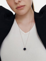 26SS★ [Premium Plating] Pennysense AB(W) Coin Necklace Gold Stone