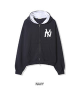 NYアップリケクロップフードジップアップ