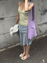 Portrait Wide Strap Shoulder Bag - Grape