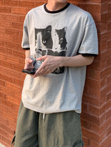 Neko Ringer Loose-Fit Short-Sleeve T-Shirt