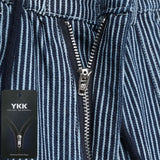 Grain stripe denim pants -2C