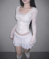 ash ruffle mini sk (3colors)