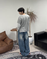 ハスボーダーレイヤードTシャツ