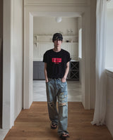 Kuda Damaged Wide Denim Pants