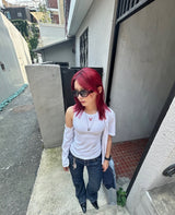 Horse sleeveless T (White)