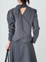 mui tie 2way blouse (2color)