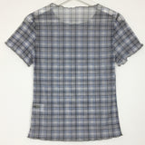 Check Sheer Short Sleeve (2color)