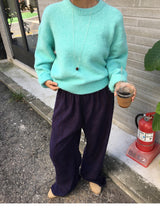 Wavy wide pants (3color)