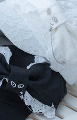 angel ribbon cap(black)