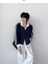 モイズ ワッフル トラック ジップアップ