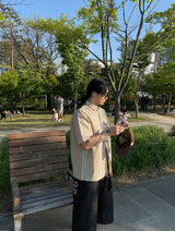 No.1271 L ストライプハーフシャツ (3color)