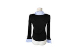 Eve Fake Layered Ruffle Shirt Cardigan