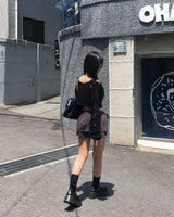 アイレットロウスカートパンツ