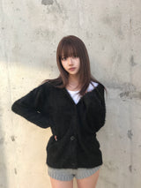 モヘアカーディガン