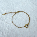 Double Chain Ring Bracelet