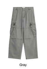 Liev Washed Zipper Cargo Pants