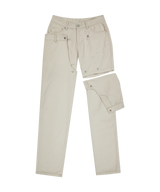 Detachable Button Denim Pants / Beige