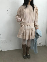 Apricot Pintuck Dress (3 Colors)