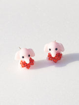 HEART PINK ELEPHANT EARRINGS