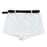 クラシックモデーンベルトミニスカートパンツ (3 colors)