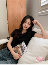 [SHOPPERMADE] プリザントリーシックベーシック半袖Tシャツ (3color)