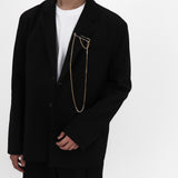 Men's ゴールドクローズピンブローチ_CLEF ゴールドスワッグブローチ