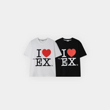 [Unisex] セミクロップハートTシャツ(2color)