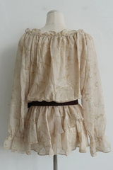 ARCADIAN SHEER BELTED DRESS