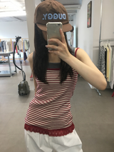 Som Striped Lace Sleeveless (4color)