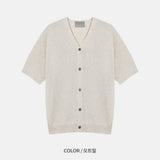 LMN ローレンVネック半袖カーディガン (4 colors)