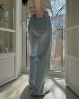 Ins bootcut denim pants