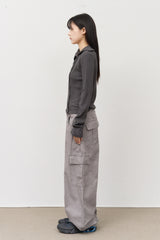 Bone Washed Cargo Pants