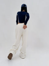 (UNISEX) ダブルラインストリング ワイド ルーズフィット フリース トレーニングパンツ - 6 COLOR