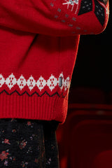 ARGYLE NORDIC KNIT / RED