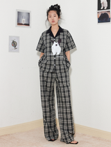 ラビットロゴ刺繍パジャマ ロング