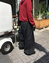 No.1387 st サイドポイントビッグデニムパンツ