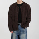 ALPACA ROUND KNIT CARDIGAN