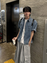 Scent Short Sleeve Denim Shirt