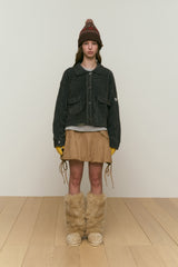 ベルベットニットアウター [KHAKI]
