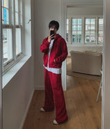 Ruby Damaged Sweat Hood Zip-Up Pants Set