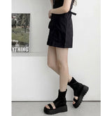スパンアンクルヒップサンダル (BLACK)