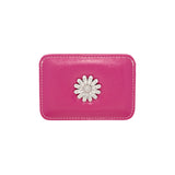Daisy Slim Mini Transportation Card Wallet fuchsia pink