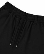 バルーン バギー バミューダ スウェットパンツ - ブラック