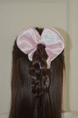 SATIN HEART SCRUNCHIE (BABY PINK)